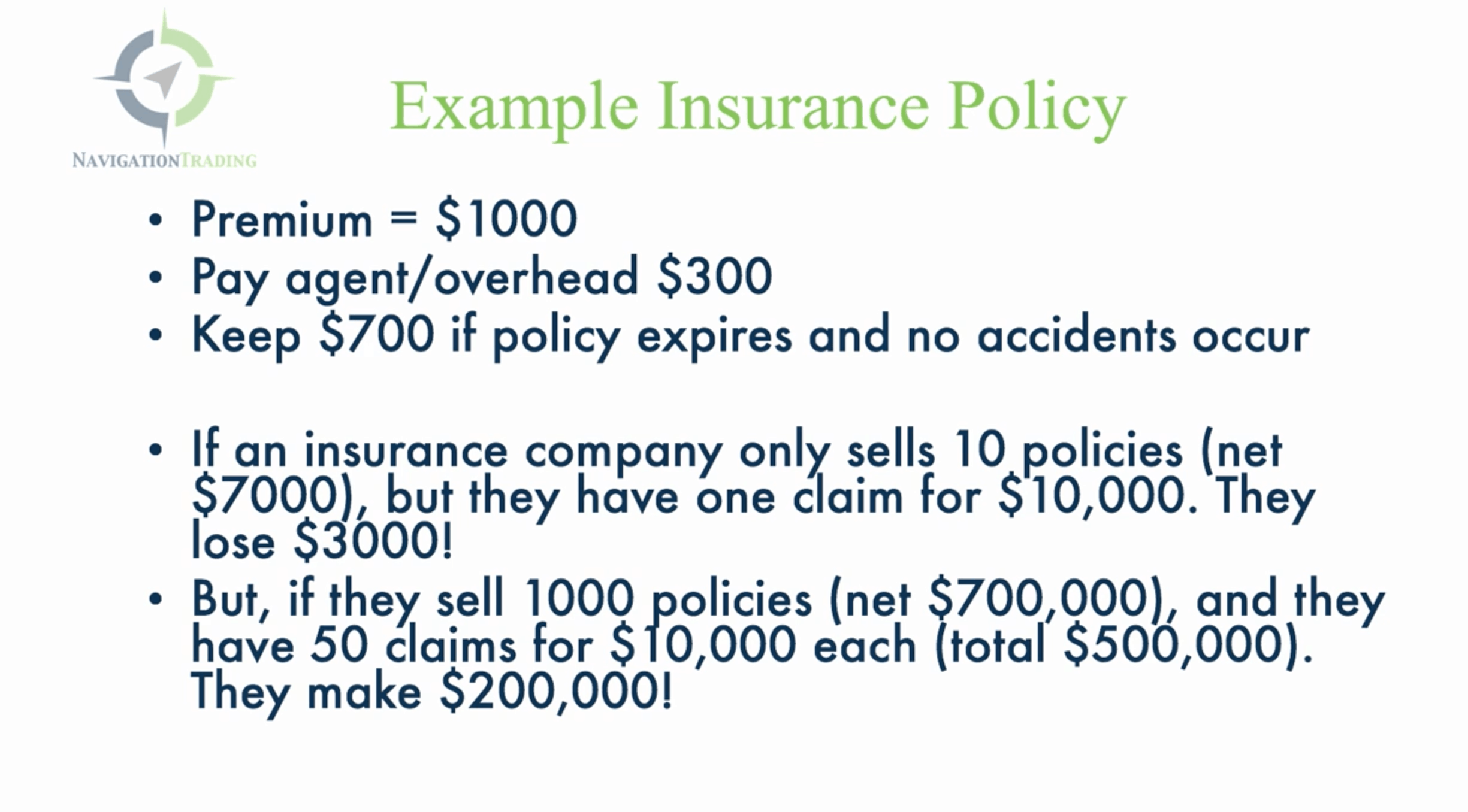 Example insurance policy