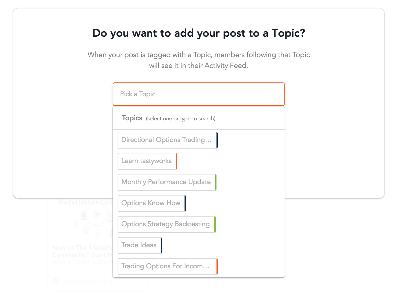 Choosing a topic image