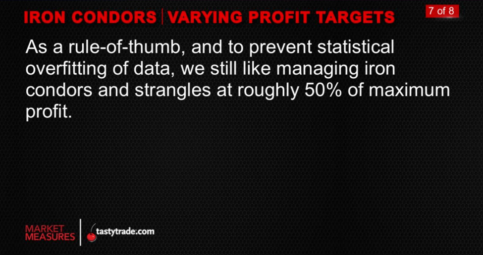Iron Condors: Varying Profit Targets - 7