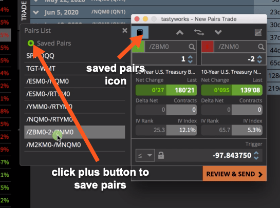saving pairs feature