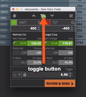 toggle button